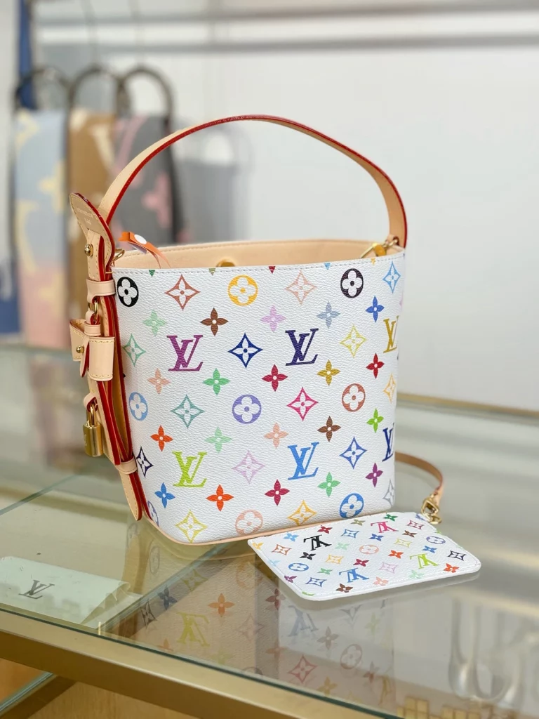 複刻LV 村上隆 All In BB 彩色 M13089 實拍 細節 側面
