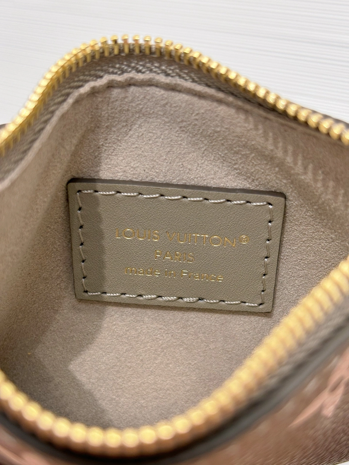 lv All In BB M13045 灰色 實拍 細節 燙金 鋼印