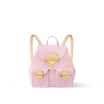 精品高仿 LV Venice 丹寧佈 櫻花粉 雙肩後背包 M13031-主圖