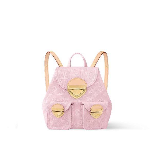 精品高仿 LV Venice 丹寧佈 櫻花粉 雙肩後背包 M13031-主圖 精品高仿 LV Venice 丹寧佈 櫻花粉 雙肩後背包 M13031-主圖