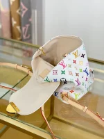 精品高仿 LV 村上隆 Venice 白三彩 雙肩後背包 M13081 實拍照片容量