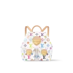 精品高仿 LV 村上隆 Venice 白三彩 雙肩後背包 M13081-主圖