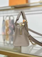 頂級a貨 LV OnTheGo 斑鳩灰色 單肩手提 托特包 M23641 實拍照片側面