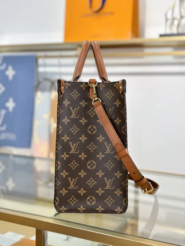 頂級a貨 LV OnTheGo 老花 單肩手提 托特包 M14235 實拍照片側面