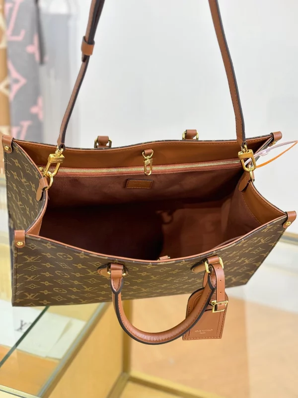 頂級a貨 LV OnTheGo 老花 單肩手提 托特包 M14235 實拍照片容量