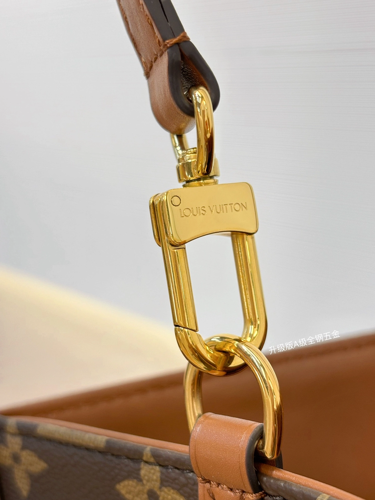 頂級a貨 LV OnTheGo 老花 單肩手提 托特包 M14235 實拍細節全鋼五金扣子