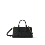 頂級a貨 LV OnTheGo 黑色壓花 單肩手提 托特包 M23640-19
