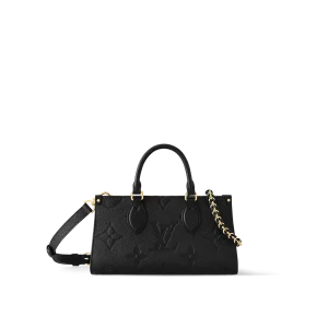 頂級a貨 LV OnTheGo 黑色壓花 單肩手提 托特包 M23640-19
