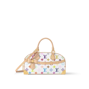 頂級a貨 LV 村上隆 Handbag East West 白三彩 單肩手提 托特包 M13084-主圖