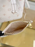 頂級原單 LV Neonoe 奶杏色 提花 單肩斜挎 水桶包 M14401 實拍照片小錢包