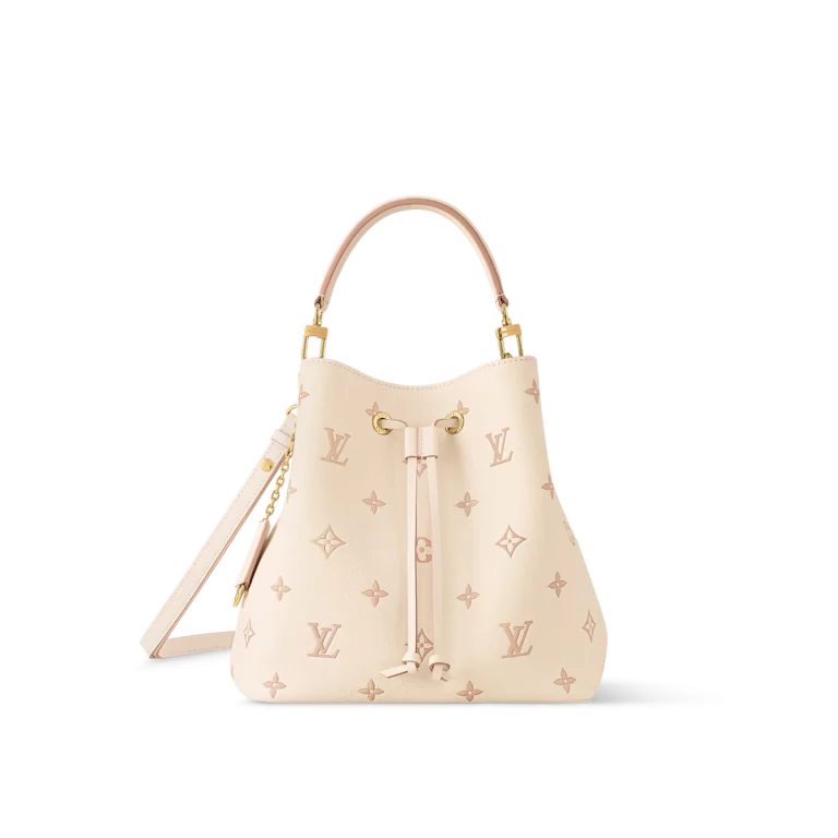Click to view full screen 頂級原單 LV Neonoe 奶杏色 提花 單肩斜挎 水桶包 M14401 主圖