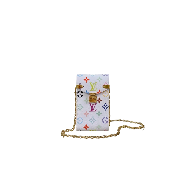 頂級高仿|LV村上隆 Phone Pouch Métis 白三彩 鏈條 手機包M14098 MB厰：圖片 1