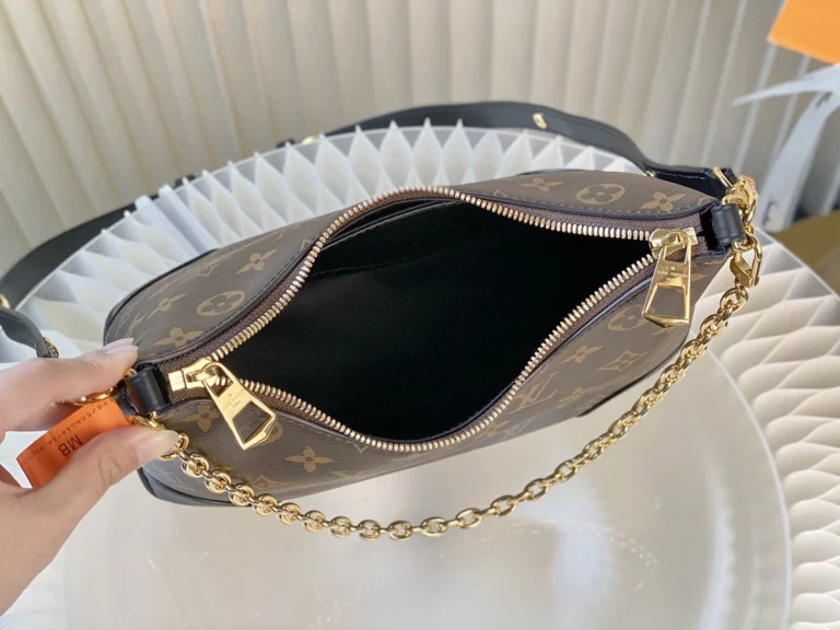 高仿包包 LV Boulogne PM 老花 鏈條單肩 牛角包 M45831 實拍照片容量