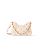 高仿包包 LV Boulogne 草莓牛奶提花 鏈條皮帶雙肩帶 牛角包 M14634-主圖