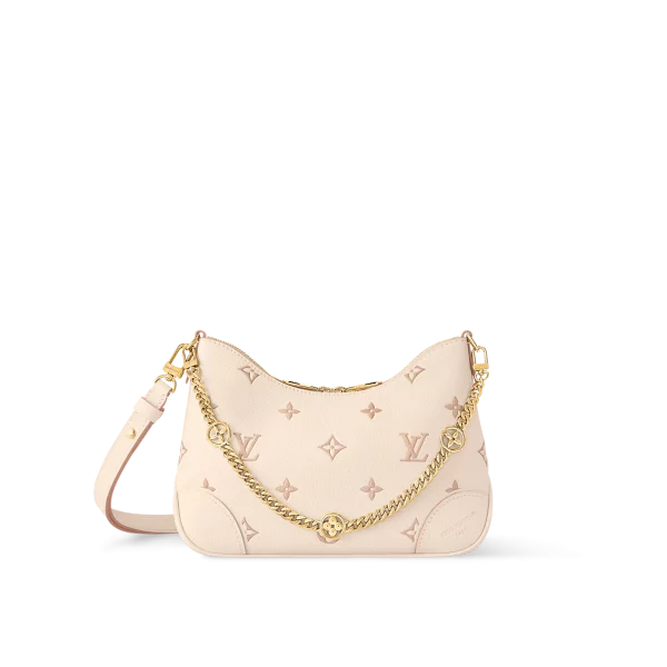 高仿包包 LV Boulogne 草莓牛奶提花 鏈條皮帶雙肩帶 牛角包 M14634-主圖