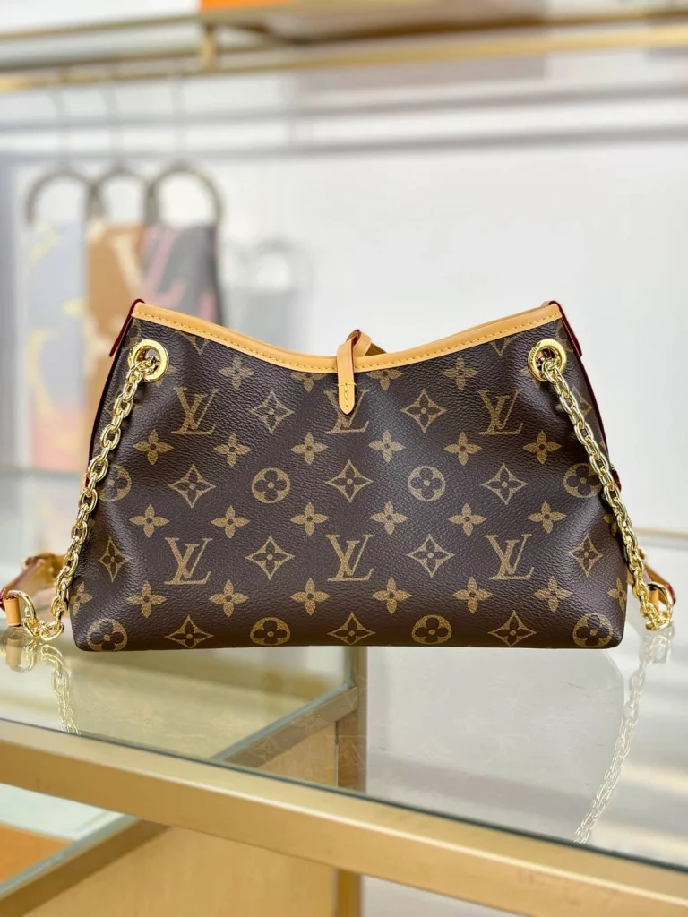 Click to view full screen 高仿包包 LV CarryAll BB 老花色 單肩斜挎包 M13014 實拍照片背面