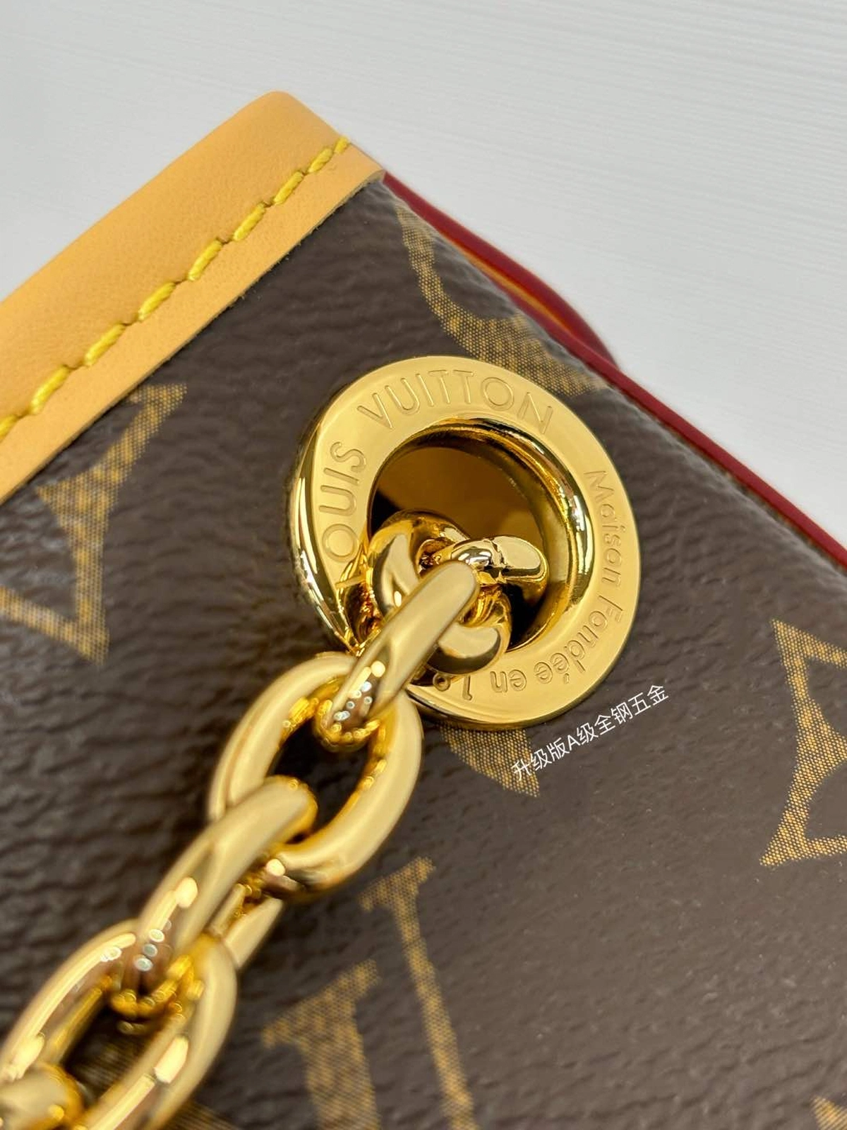 高仿包包 LV CarryAll BB 老花色 單肩斜挎包 M13014 實拍細節全鋼紐扣