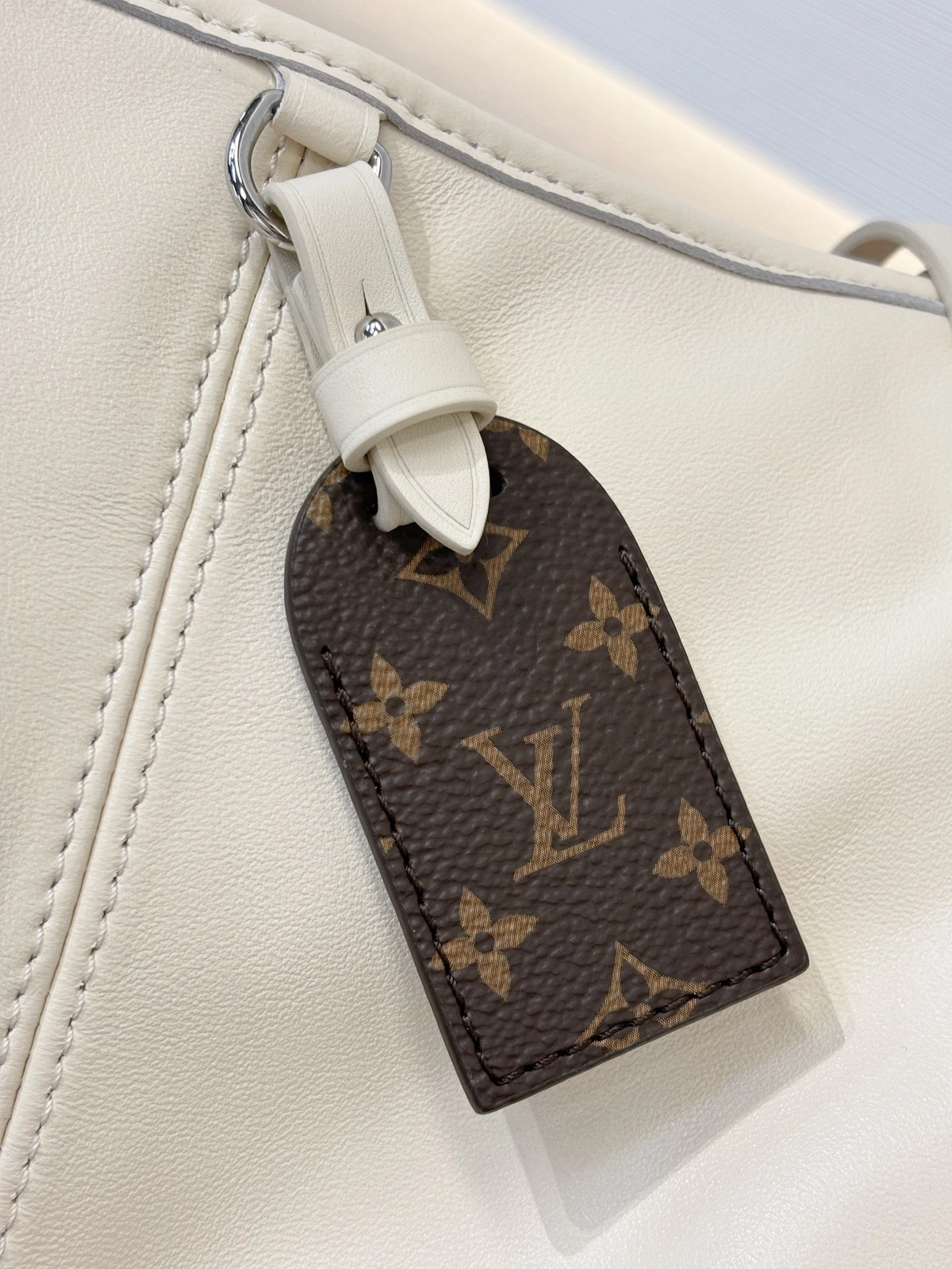 高仿包包 LV CarryAll Cargo Vibe PM 香草色 M12919 實拍照片細節 吊牌