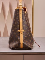 高仿包包 LV CarryAll MM 老花色 單肩斜挎包 M46197 實拍照片 側面