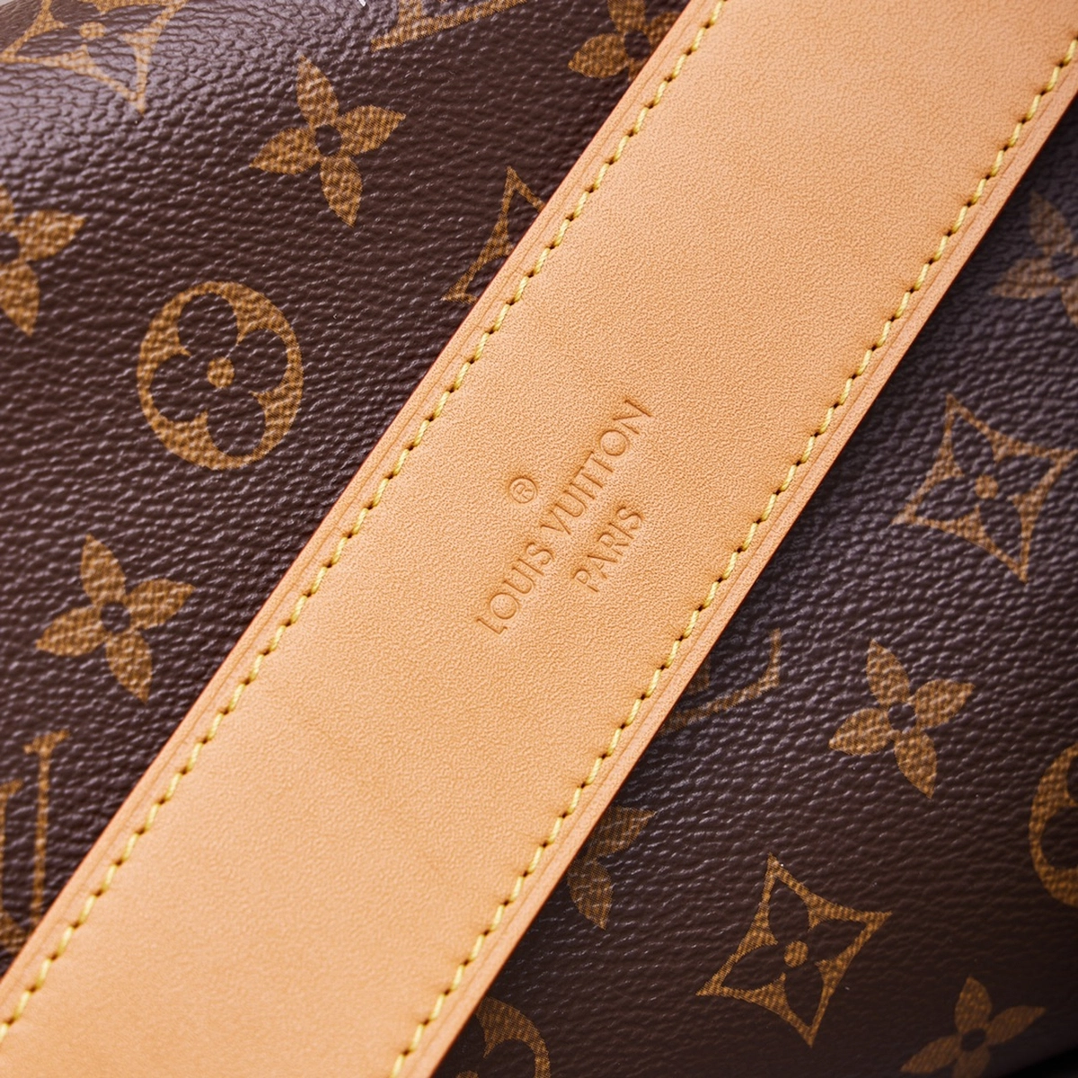 高仿包包 LV CarryAll MM 老花色 單肩斜挎包 M46197 實拍細節鋼印