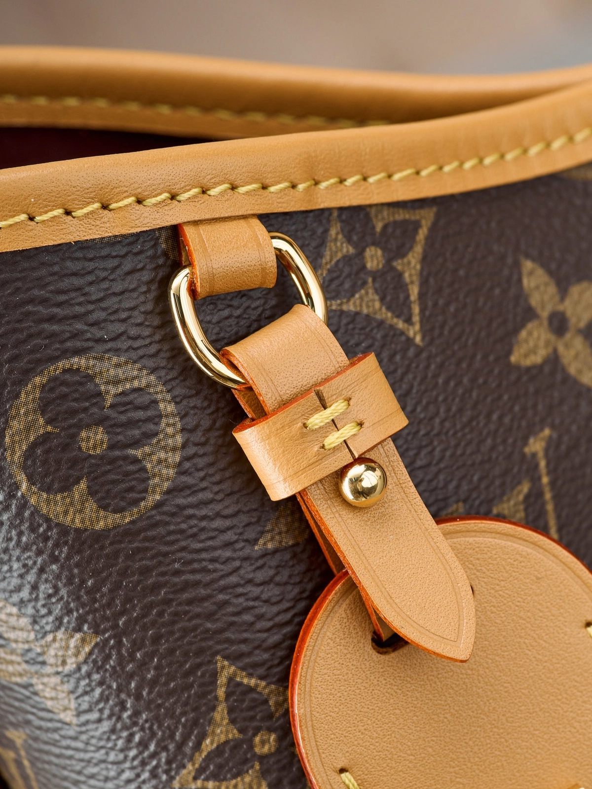 高仿包包 LV CarryAll PM 老花色 單肩斜挎包 M46203 實拍細節回車綫
