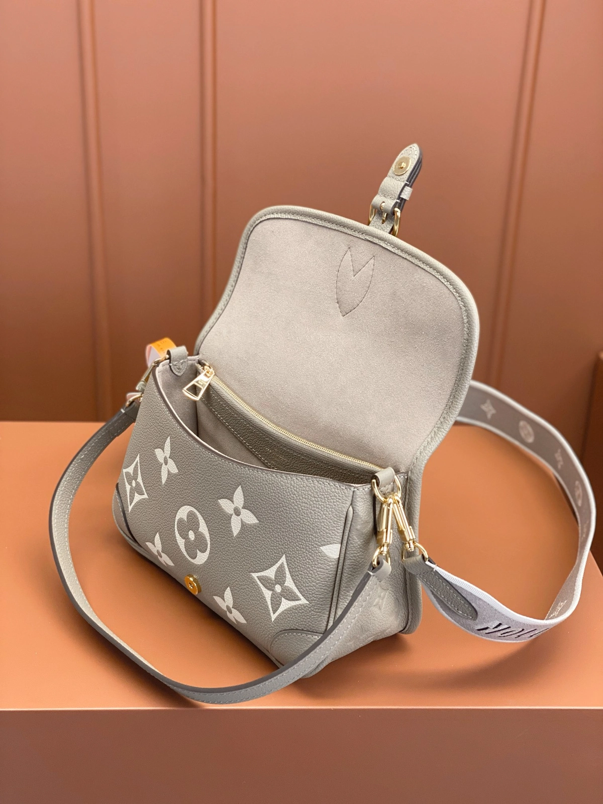高仿包包 LV Nano Diane法棍包 大象灰色壓花 M46583 實拍照片容量