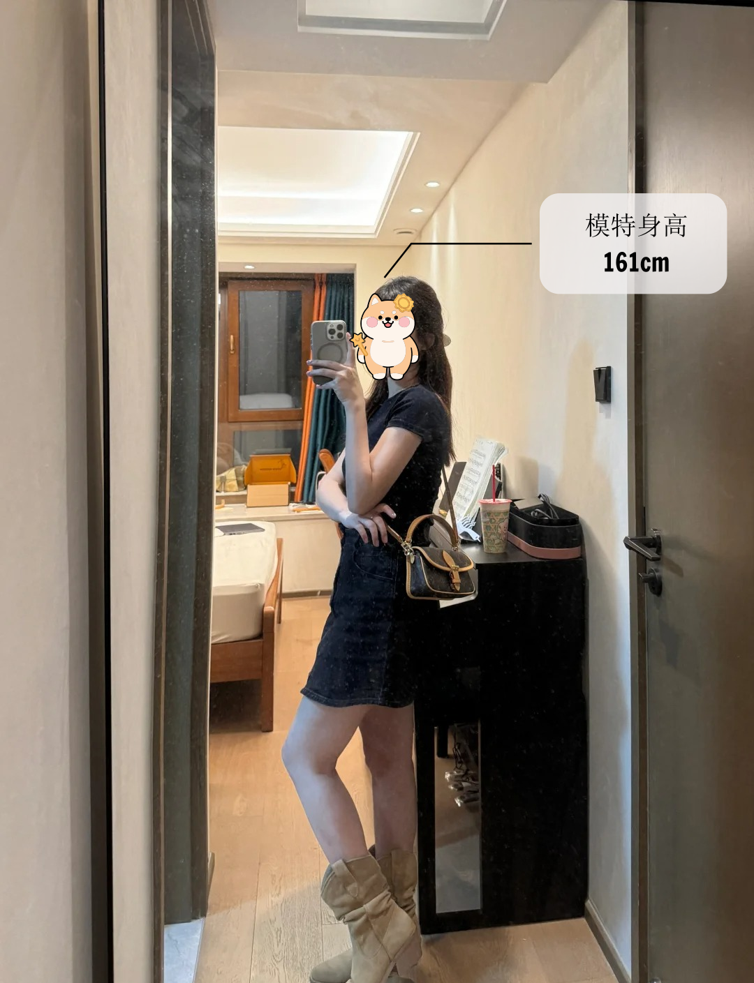 高仿包包 LV Nano Diane法棍包 老花 M83298 上身效果 模特身高161cm