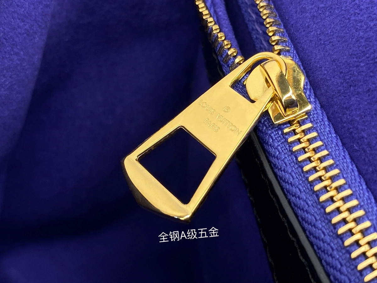 高仿包包 LV Nano Diane法棍包 黑色壓花 46386 實拍照片細節全鋼五金拉鏈
