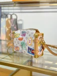 高仿包包 LV Side Trunk 印花 單肩 斜背包 M14606 實拍照片側面