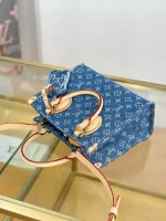 高仿包包 LV On TheGo PM 牛仔布 M14633 實拍照片細節 側面