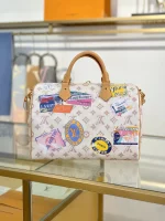高仿精品 LV Speedy30 手提斜背 旅行包 M14587 實拍照片背面