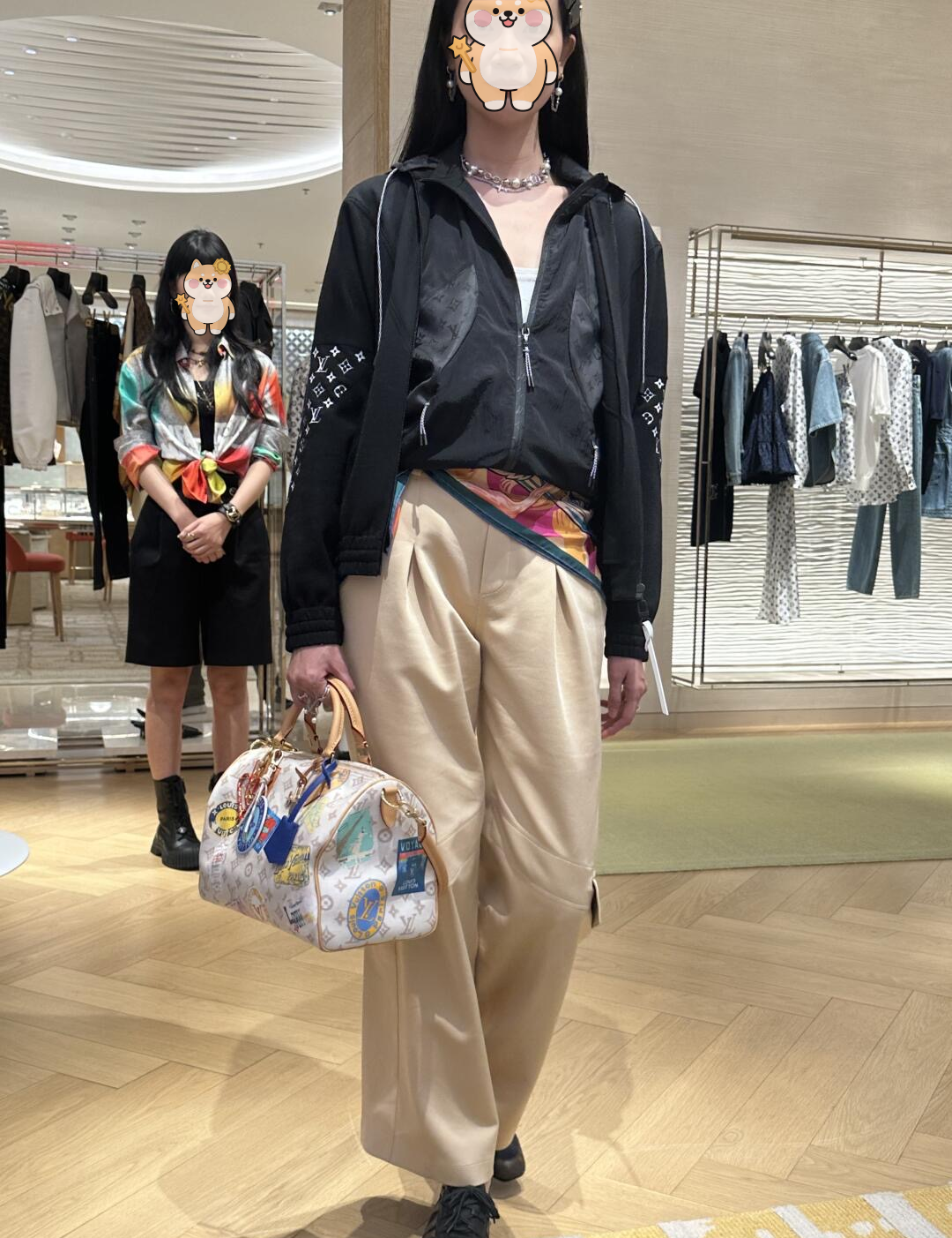 高仿精品 LV Speedy30 手提斜背 旅行包 M14587 上身效果