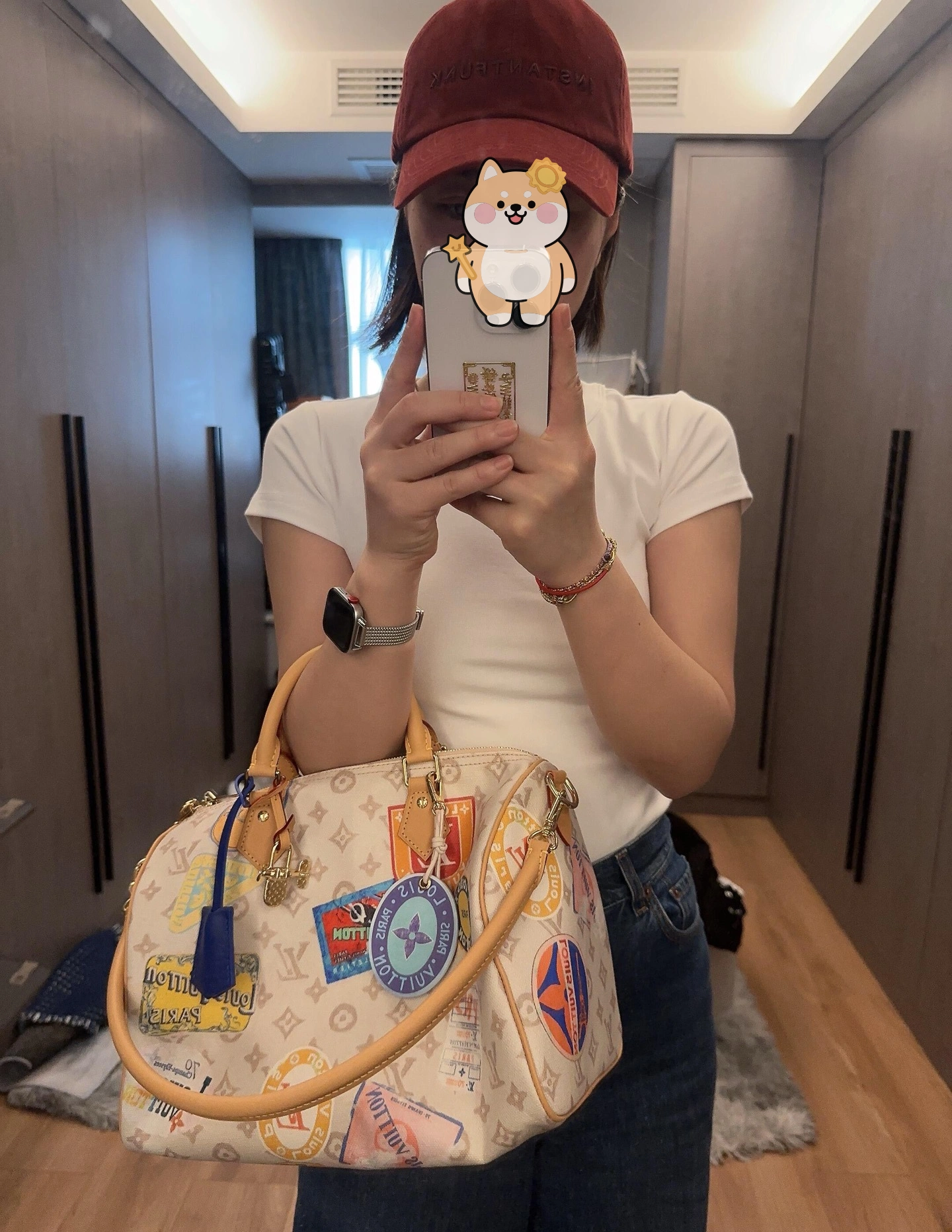 高仿精品 LV Speedy30 手提斜背 旅行包 M14587 上身效果