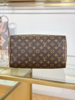 高仿精品 LV Speedy30 老花 單肩手提 旅行包 M15107 實拍照片底部