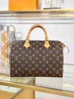高仿精品 LV Speedy30 老花 單肩手提 旅行包 M15107 實拍照片背面