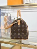 高仿精品 LV Speedy30 老花 單肩手提 旅行包 M15107 實拍照片側面