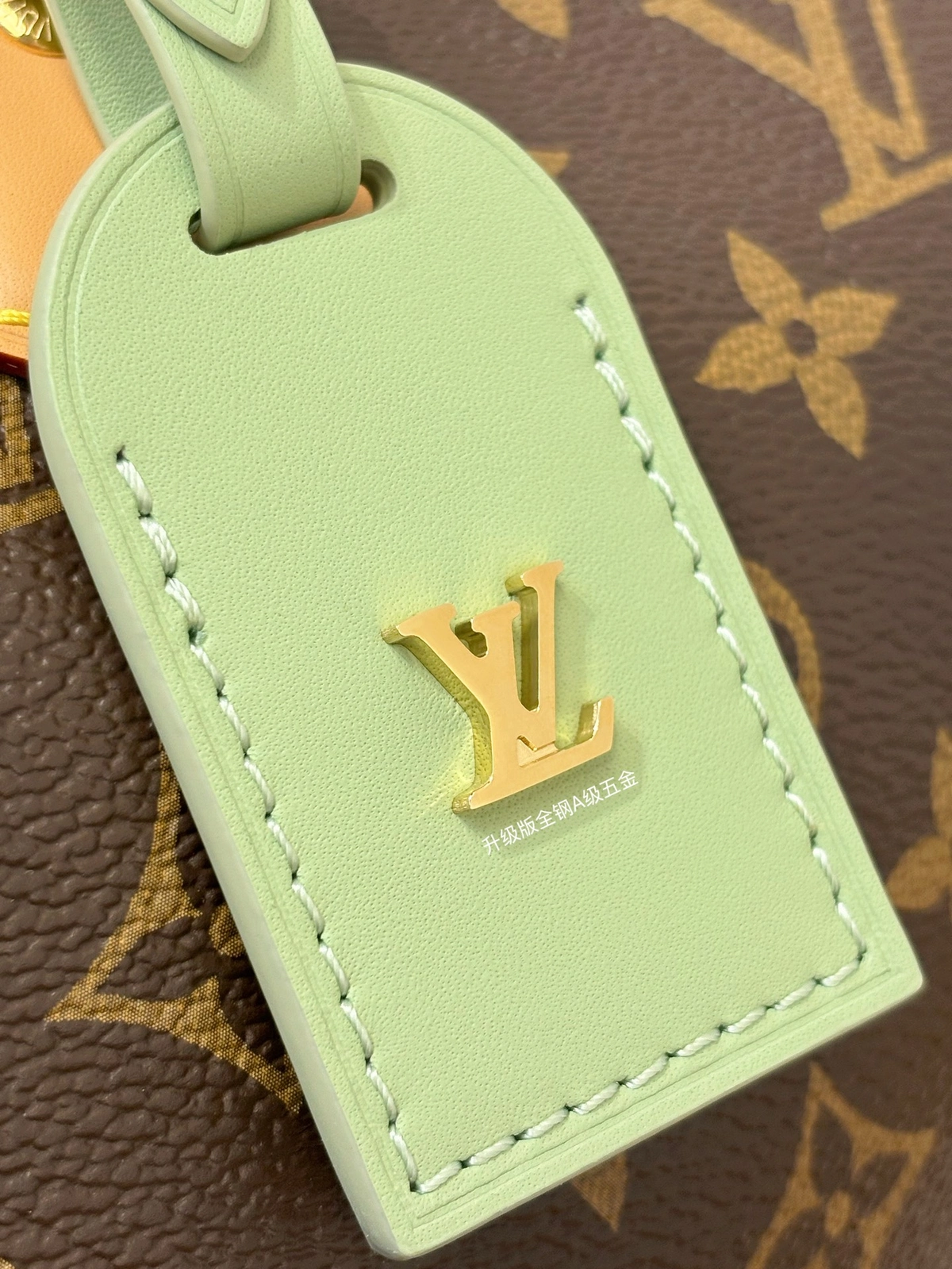 高仿精品 LV Speedy30 老花 單肩手提 旅行包 M15107 實拍細節吊牌