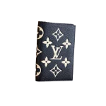 原单高仿 LV 黑色 壓花 卡片 對摺護照夾 M46290 主圖