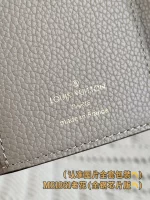 超級高仿 LV Victorine 大象灰色 壓花 短款 三折扣子 零錢包 M81861 實拍照片LOGO