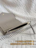 超級高仿 LV Victorine 黑色 壓花 短款 三折扣子 零錢包 M81861 實拍照片零錢容量