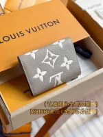 超級高仿 LV Victorine 黑色 壓花 短款 三折扣子 零錢包 M81861 實拍照片背面