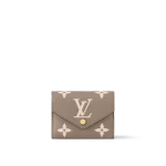 超級高仿 LV Victorine 大象灰色 壓花 短款 三折扣子 零錢包 M81861 主圖-1