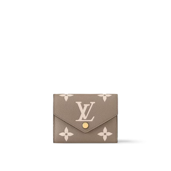超級高仿 LV Victorine 大象灰色 壓花 短款 三折扣子 零錢包 M81861 主圖-1