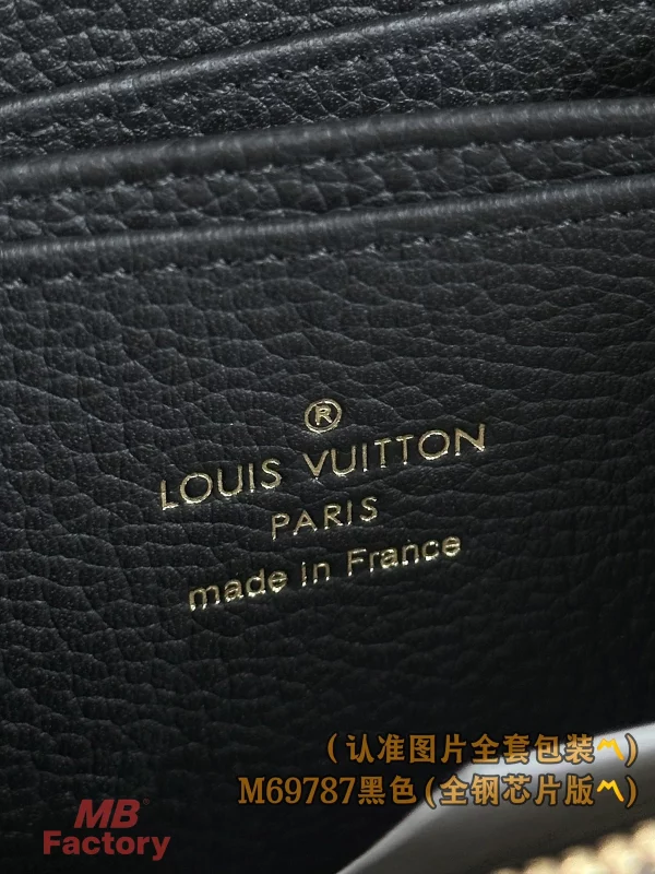超級高仿 LV ZIPPY 黑色 壓花 短款拉鏈 零錢包 M69787 實拍照片LOGO