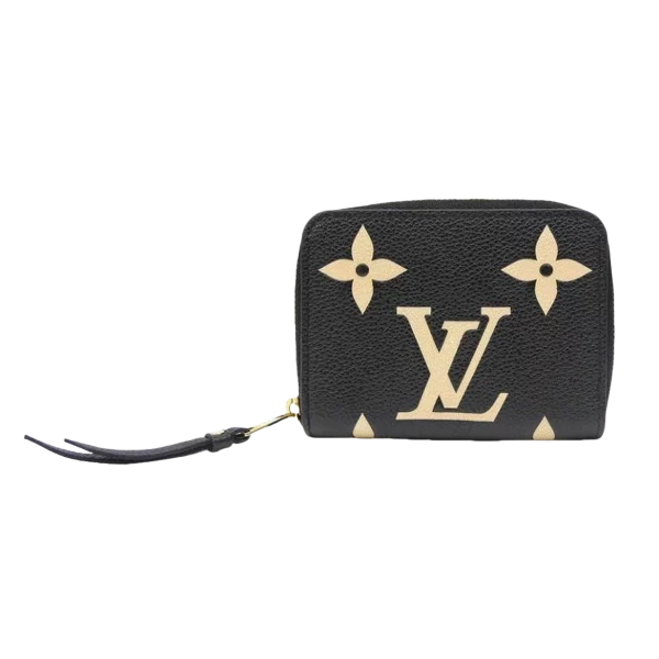 超級高仿 LV ZIPPY 黑色 壓花 短款拉鏈 零錢包 M69787 主圖1