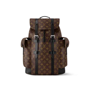 高仿奢侈品 LV Christopher MM 老花 印花 中號雙肩 後背包 M43735-主圖