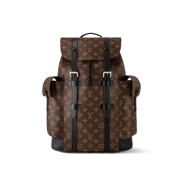 高仿奢侈品 LV Christopher MM 老花 印花 中號雙肩 後背包 M43735-主圖