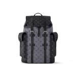 高仿奢侈品 LV Christopher MM 黑色雙拼色 印花 中號雙肩 後背包 M45419 主圖2-1