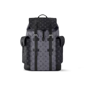 高仿奢侈品 LV Christopher MM 黑色雙拼色 印花 中號雙肩 後背包 M45419 主圖2-1