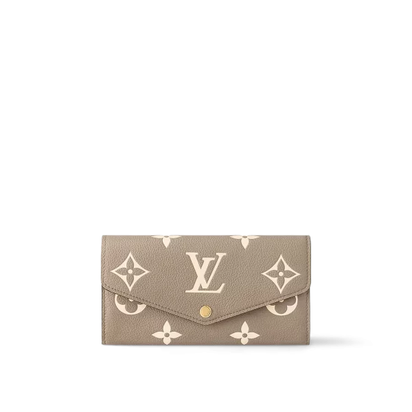 高仿精品 LV Sarah 大象灰 壓花 扣子長款錢包 M81049 主圖-1